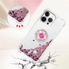 CCSmall for Apple iPhone 16 Pro Case Clear Glitter Bling for Women Flowing Liquid Quicksand Sparkly Cover with Diamond R