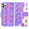 Dibosom Floral Wallet Case for iPhone 16 Pro 63 inch with Wrist Strap Shoulder Strap Flip Zipper Purse Card HolderLuxury
