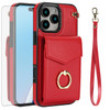 Asuwish Compatible with iPhone 16 Pro 63 inch Wallet Case Tempered Glass Screen Protector and RFID Blocking Ring Credit