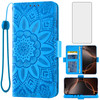 Asuwish Phone Case Compatible with iPhone 16 Pro 63 inch Tempered Glass Screen Protector and Flower Leather Wallet Flip