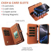 Asuwish Phone Case for iPhone 16 Pro Max 69 inch Zipper Wallet Detachable Cell Cover with Tempered Glass Screen Protecto