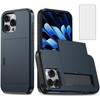 Asuwish Phone Case for iPhone 16 Pro Max 69 inch with Tempered Glass Screen Protector and Credit Card Holder Wallet Cove