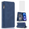 Asuwish Compatible with iPhone 16 61 inch Wallet Case Tempered Glass Screen Protector and Zipper Retro Leather Flip Cove