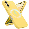 GUAGUA for iPhone 16 Plus Silicone Case Compatible with Magsafe Soft Gel Rubber Microfiber Lining Cushion Texture Cover