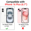 DYFYFKDI for iPhone 16 Plus Case Black Floral Girly Cute Aesthetic Flower Rose Pattern Case for Women Girls Slim TPU Bum