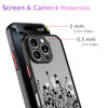 DYFYFKDI for iPhone 16 Pro Max Case Aesthetic Vintage Black Floral Flower Pattern Cute Phone Case for Women Girls Slim F