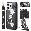 rongki for iPhone 16 Pro Max Case Wallet with Card Holder Cute Flower Design Crossbody Phone Purse for Women PU Leather