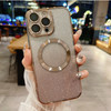 HYUEKOKO Compatible with iPhone 16 Pro Magnetic Gardient Glitter Case Plating Bling Cute Case with MagSafe for Women Gir
