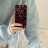 Reezaddin Aesthetic Tortoise Shell Phone Case for iPhone 14 61inRetro Cool Girl Leopard Print Brown Amber Trendy Full Ca