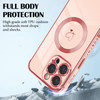 Newseego for iPhone 16 Magnetic Case Luxury Cute Love Heart Pattern Plating Edge Case for Women Girls Soft TPU Bumper An