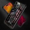 ZHEGAILIAN Compatible with iPhone 16 Pro Max Casean American Flag and Helmet for Men BoyDrop Protection with Soft TPU Bu