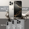 JETech Magnetic Case for iPhone 16 Pro 63Inch Camera Lens Full Protection Compatible with MagSafe Wireless Charging Shoc