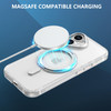 GUAGUA for iPhone 16 Case with Stand iPhone 16 Magnetic Clear Case with 360 Degree Rotatable Invisible Ring Protective S