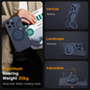 COOLQO Magnetic for iPhone 16 Pro Max Case with Stand Compatible with MagSafe Military Grade Drop Protection Translucent