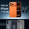 JETech Case for iPhone 17 Pro Max 69Inch NonYellowing Shockproof Phone Bumper Cover AntiScratch Clear Back Orange
