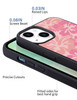 Wihytec Pink Hibiscus Flower Phone Case for iPhone 16 PRO MAX Hibiscus Floral Case Cover TPU Bumper Hard Back Shockproof