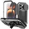 Simicoo Compatible with iPhone 16 Pro Max Case with Screen Camera Protector KickRugged Military Metal Heavy Duty Waterpr