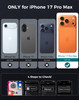 Goton for iPhone 17 Pro Max Case with Privacy Tempered Glass Screen Protector Camera Lens Protector Compatible with MagS