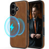 LOHASIC Compatible with MagSafe for iPhone 16 Plus Case 67 inch 2024 Luxury Leather Strong Magnetic Shockproof Cover Pro