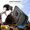 Goton Compatible for iPhone 16 Pro Case with Screen Protector Slide Camera Cover Protective Phone Case with Ring Stand H