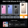 Goton Compatible for iPhone 16 Pro Max Case with Screen Protector Slide Camera Cover Protective Phone Case with Ring Sta