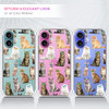 GlamCase Clear Case for iPhone 16 iPhone 16 Clear Case Cat Pattern with Sunglasses Design Printed Durable Clear Shockpro