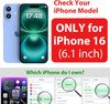 SPORTLINK for iPhone 16 Waterproof Case Shockproof Dustproof Case with Builtin Clear Screen Protector Full Body Heavy Du