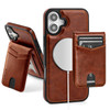 SkyEagle Compatible with Magsafe 2 in 1 Detachable iPhone 16 Plus Wallet Case with Card Holder Women MenMagnetic PU Leat