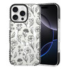 SAKUULO Floral Case for iPhone 16 Pro Clear Slim Soft Silicone Shockproof Case with Flower Branch Pattern Compatible wit