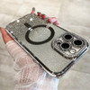 ZinLyuen Glitter Magnetic Case for iPhone 16 Pro Max Case Compatible with MagSafe Clear Bling Luxury Sparkly Diamond Cas