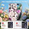 MILPROX Compatible with iPhone 17 Pro Max Flowers Case 69 inch Cute Pretty Floral Pattern Clear Girly Design for Women G