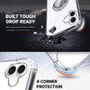 Silverback for iPhone 16 Plus Case Clear with Ring Kickstand Protective Shock Absorbing Bumper Shockproof Phone Case for