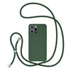 UEEBAI Crossbody Lanyard Phone case for iPhone 16 Pro Max Silicone Phone Cover with Adjustable Necklace Strap Soft Belt