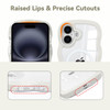 QLTYPRI Magnetic for iPhone 16 Plus Case Compatible with Magsafe Cute Curly Wave Frame Clear Case for Girls Women Transp