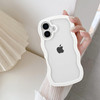 QLTYPRI Compatible with iPhone 16 Plus Case Cute Curly Wave Frame Clear Case for Girls Women Transparent Soft Silicone T