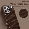 QLTYPRI Compatible with iPhone 16 Pro Case Cute Wave Water Ripple Pattern Case for Girls Women Slim Satin Glossy Soft Si