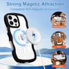 QLTYPRI Magnetic for iPhone 16 Pro Max Case Compatible with Magsafe Cute Curly Wave Frame Clear Case for Girls Women Tra