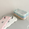 QLTYPRI Compatible with iPhone 16 Pro Max Case Cute Curly Wave Frame Clear Case for Girls Women Transparent Soft Silicon