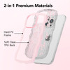 QLTYPRI for iPhone 16 Pro Case Curly Wave Frame Clear Phone Case with Aesthetic Bow Design for Girls Women Clear Soft Si