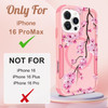 LISEVO for iPhone 16 Pro Max Case Compatible with MagSafe Women Girls Cute Magnetic Protective Phone Cover Flower Girly