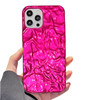 Losin Compatible with iPhone 16 Pro Max Glitter Case Luxury Cute 3D Tin Foil Pleated Phone Case for Women Girls Bling Pl