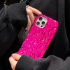 Losin Compatible with iPhone 16 Pro Max Glitter Case Luxury Cute 3D Tin Foil Pleated Phone Case for Women Girls Bling Pl