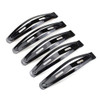 10pcs 6cm Black Snap Hair Clips Simple Oval Metal Barrettes for Girls