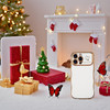 IDweel for iPhone 16 Pro Case for Women Girls Luxury Cute Wave Frame Curly Shape with Love Heart Raised Camera Protectio