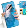 AJOURTEK for iPhone 16 Designed Flip Wallet Phone Case Cover A8204 Blue Sea Dolphin 8204