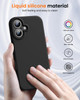 OuXul Designed for iPhone 16 CaseShockproof Liquid Silicone Protective Phone Case with Soft AntiScratch Microfiber Linin