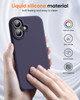 OuXul Designed for iPhone 16 CaseShockproof Liquid Silicone Protective Phone Case with Soft AntiScratch Microfiber Linin