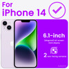 ORNARTO Compatible with iPhone 14 Case 61 Slim Liquid Silicone 3 Layers Full Phone Covered Soft Gel Rubber Case Protecti