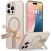 TORRAS Desert Titanium 360 Spin Stand Magnetic Case for iPhone 16 Pro Case with Full Camera Protection Fit for MagSafe 1