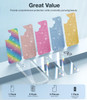 Meifigno Clear Case Designed for iPhone 16 Plus with 5X Glitter Card 2X HD Clear Screen Protector and 1X Camera Lens Pro
